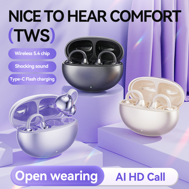 New Hot-Selling Ear-Clip Bluet - Wireless Earbuds Tws ulasan dan harga