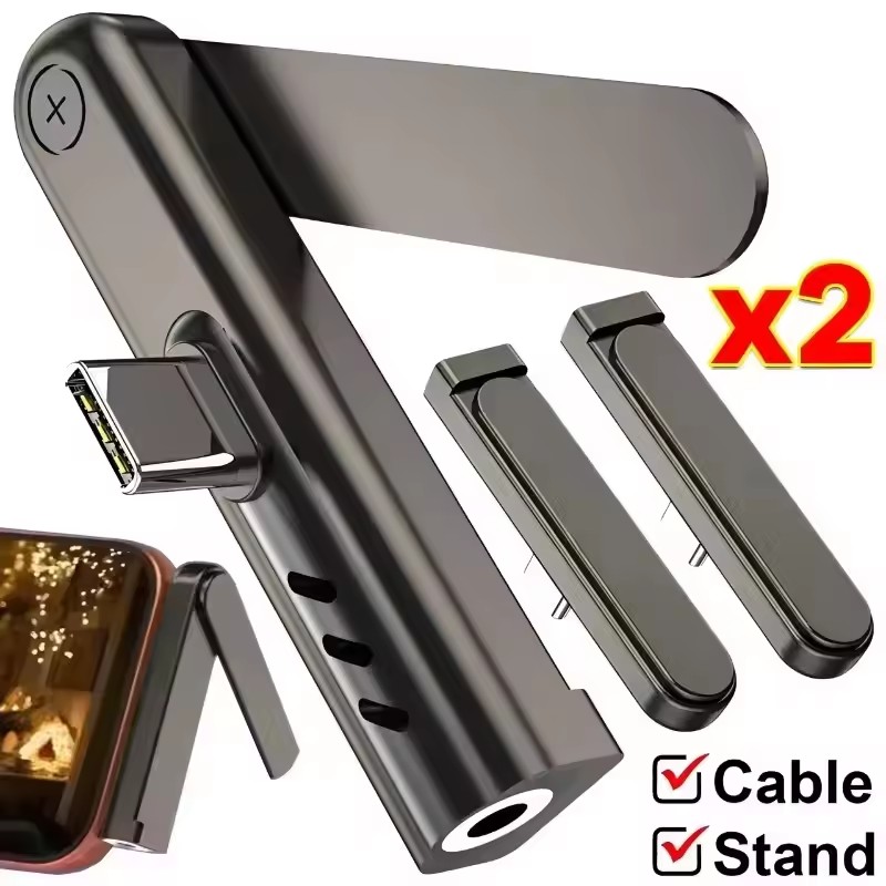 2/1PCS Portable USB C To 3.5mm - Headphone Stand Desk ulasan dan harga