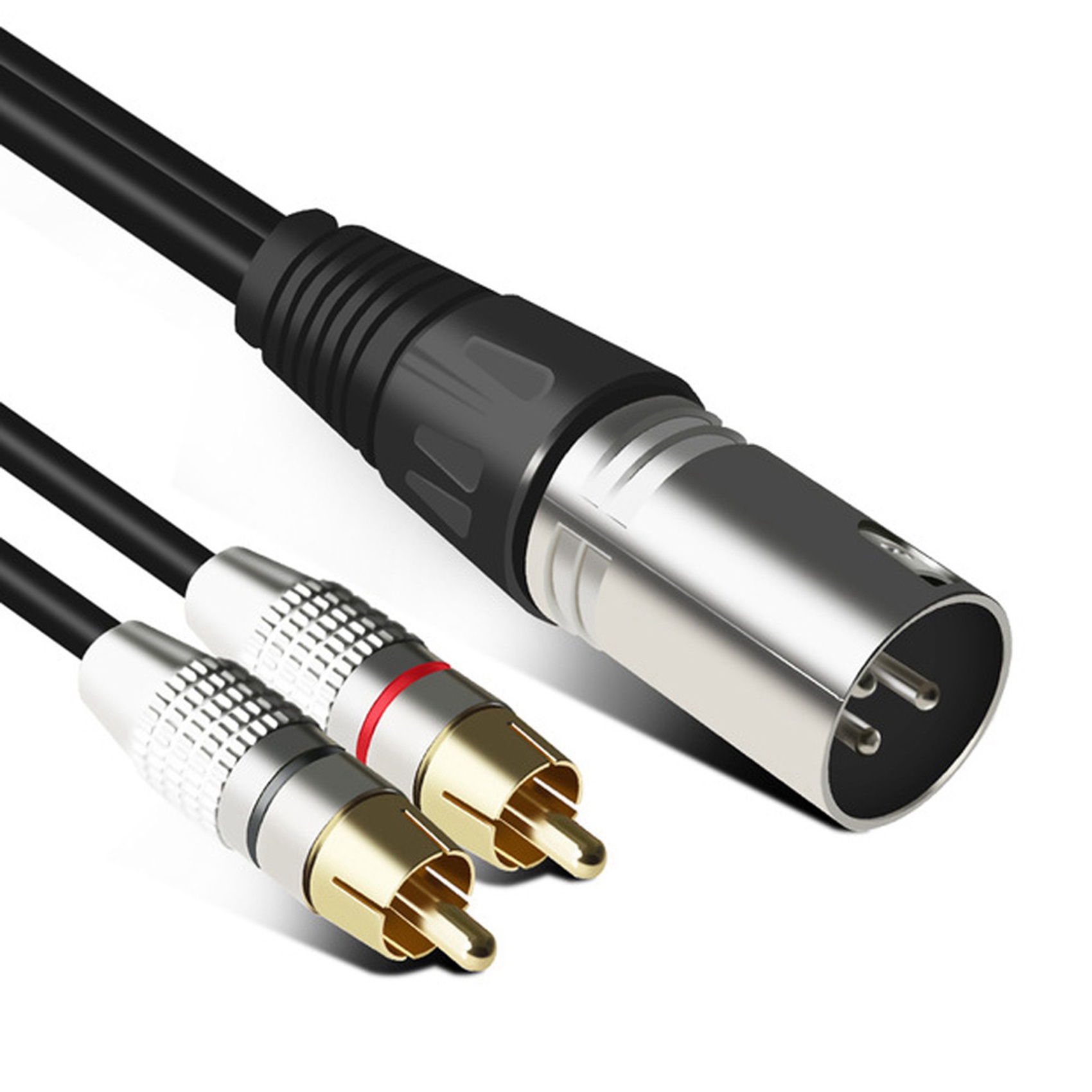 1 XLR Male to 2 RCA Male Plug  - Audio Splitter Y ulasan dan harga