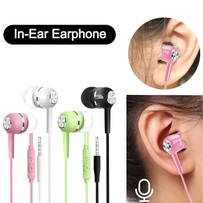 1/2/3/4Pcs 3.5mm Wired Earphon - Wired Earphone Mic ulasan dan harga