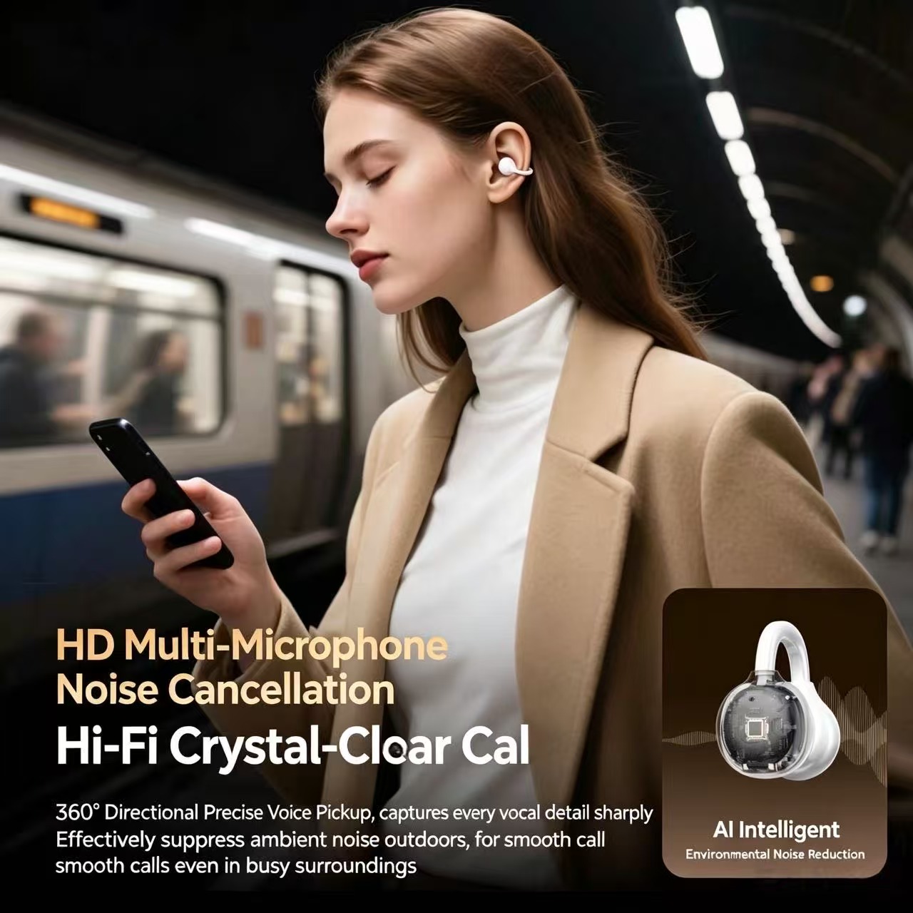 Open Ear Clip Bluetooth Headph - Sports Earphone Hook ulasan dan harga