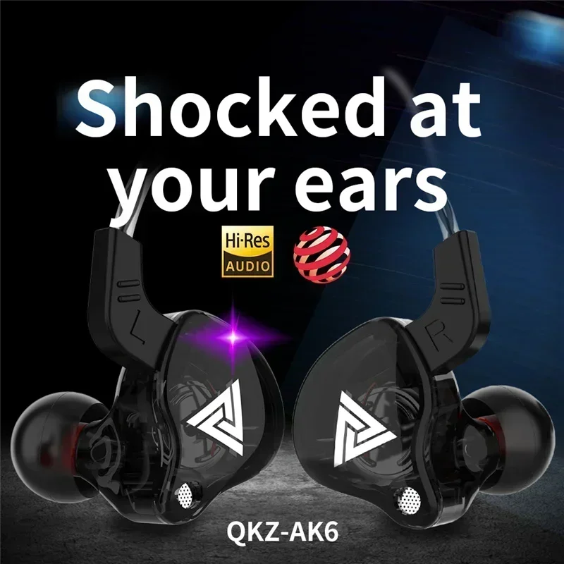 NEW QKZ AK6 Copper Driver HiFi - Wired Earphone Mic ulasan dan harga