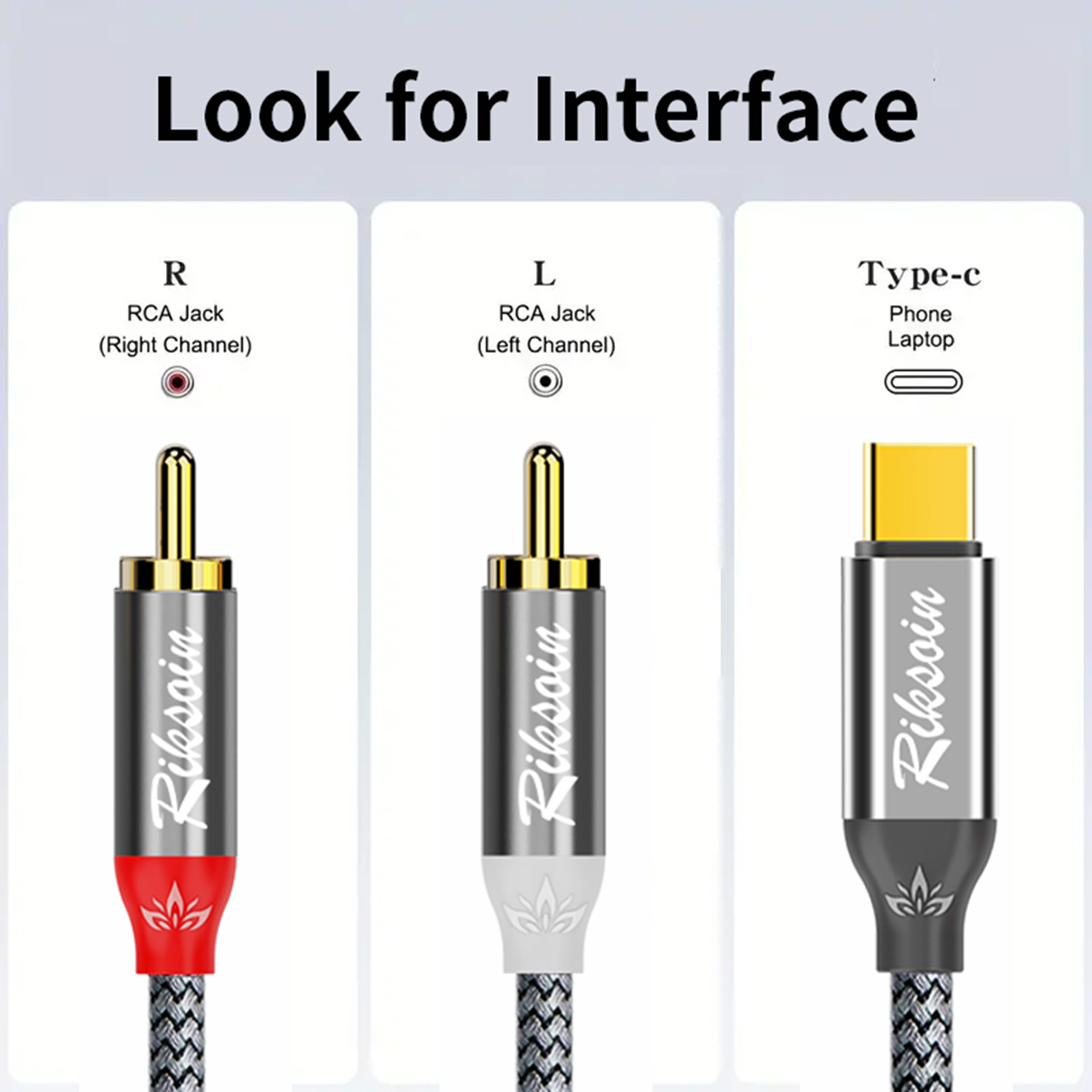 USB C to 2RCA Stereo Cable Y S - Audio Splitter Y ulasan dan harga