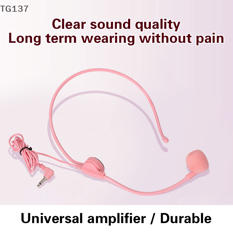 1Pcs 3.5MM Pink Headworn Wired - Wired Earphone Mic ulasan dan harga