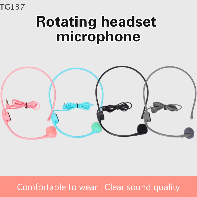 1Pcs 3.5MM Pink Headworn Wired - Wired Earphone Mic ulasan dan harga
