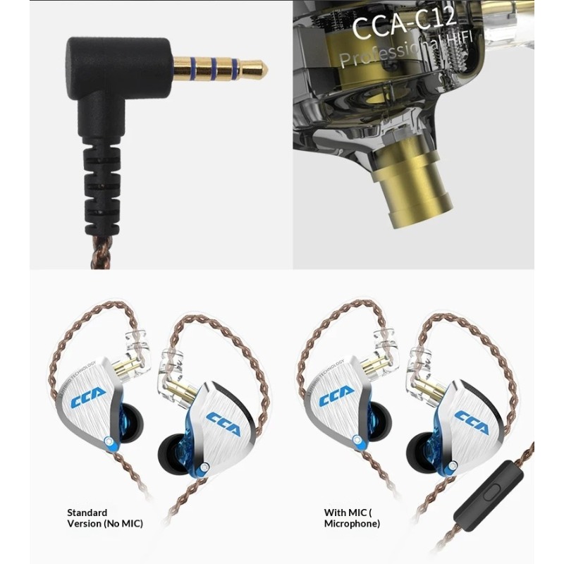 CCA C12 Earphones Hi-Fi Audiop - Audiophile Headphone Wired ulasan dan harga