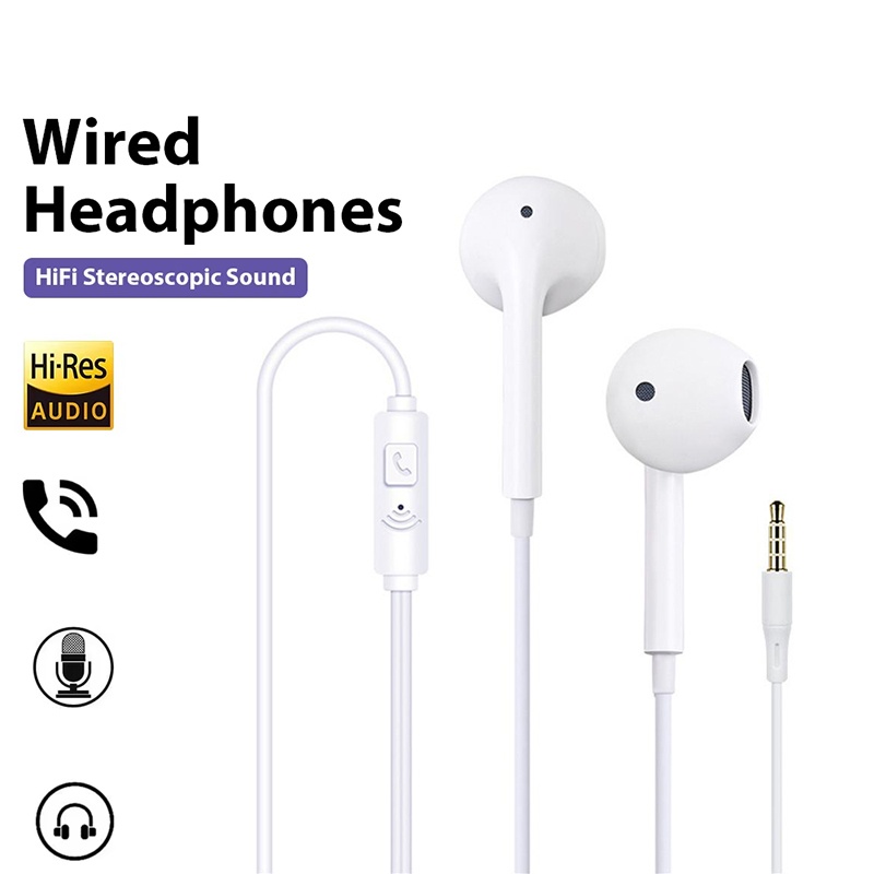 3.5mm Wired Earphone In Ear He - Audiophile Headphone Wired ulasan dan harga