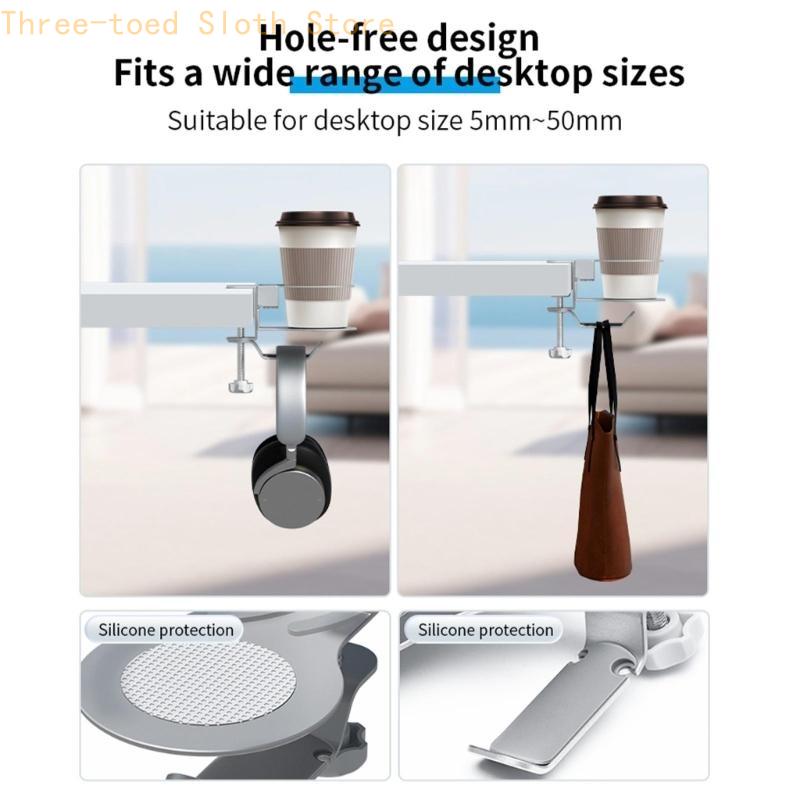 Desk Mount Aluminum Cup Organi - Headphone Stand Desk ulasan dan harga