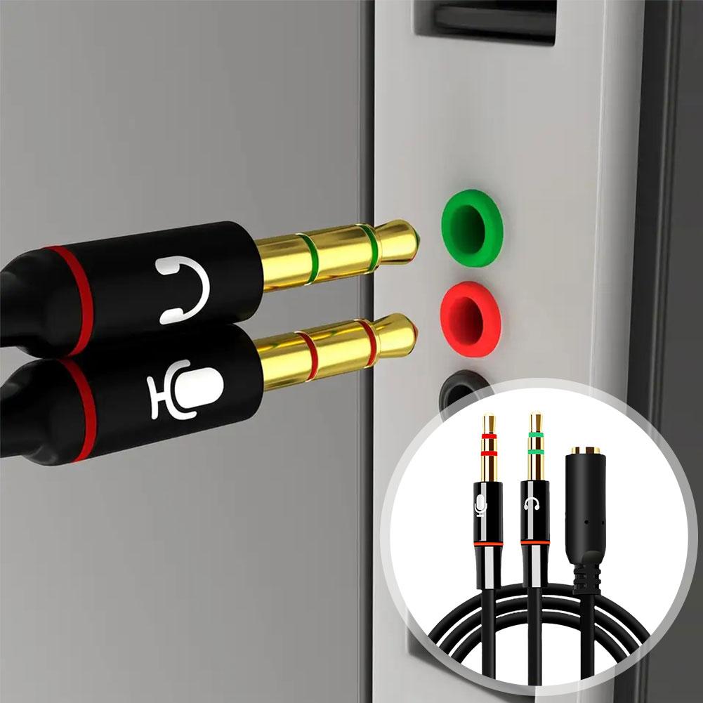 Headphone Microphone Audio Con - Audio Splitter Y ulasan dan harga