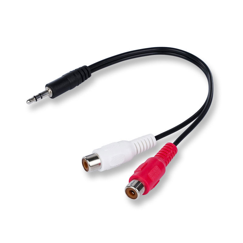 3.5 Jack Male to 2RCA 2AV Fema - Earphone Splitter Jack ulasan dan harga