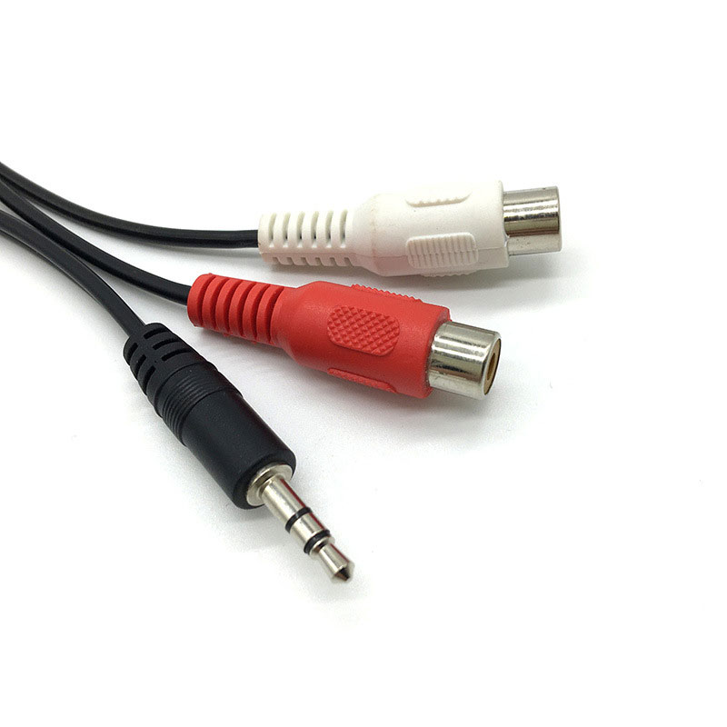3.5 Jack Male to 2RCA 2AV Fema - Earphone Splitter Jack ulasan dan harga