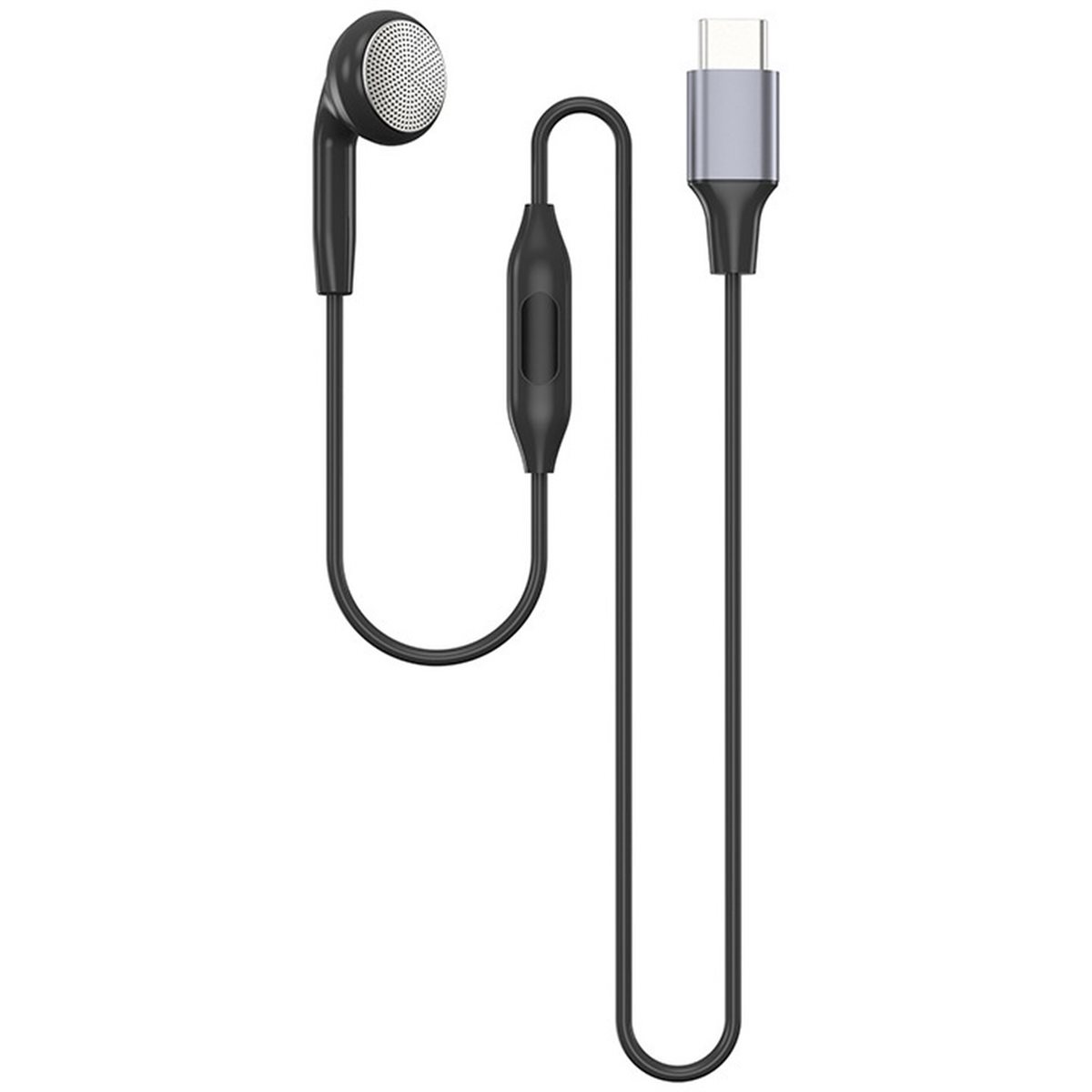 DT75BG Type C Single Earbud wi - Wired Earphone Mic ulasan dan harga